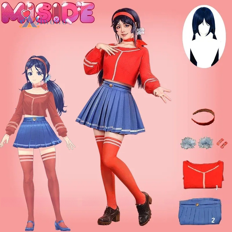Party Games Girls - Game MiSide Mita Cosplay Costume Wig