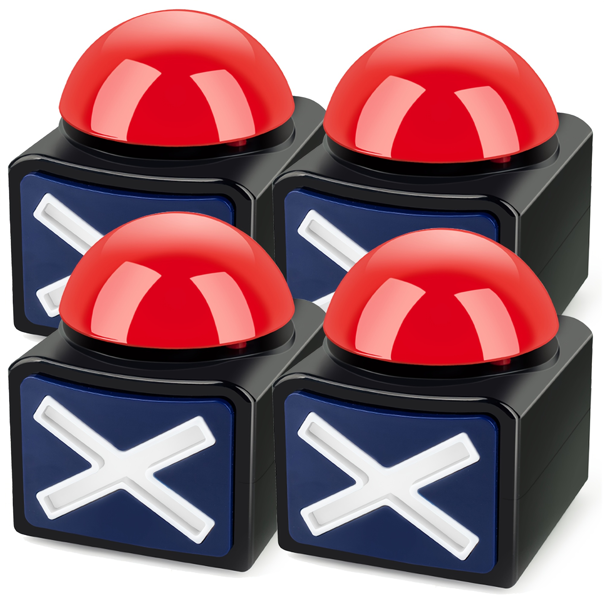 Party Games Night - Black and Red Light-Up Sound Buzzer