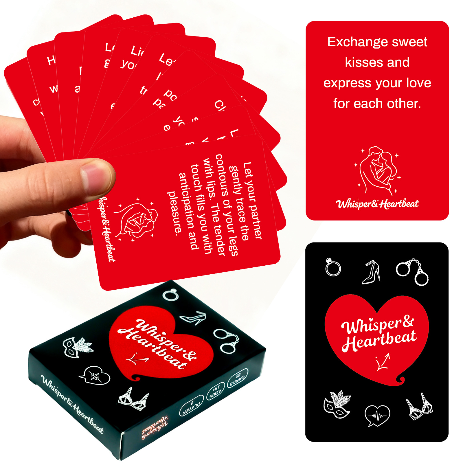 Party Games Night - 50PCS Card Couples Drinking Game Set,
