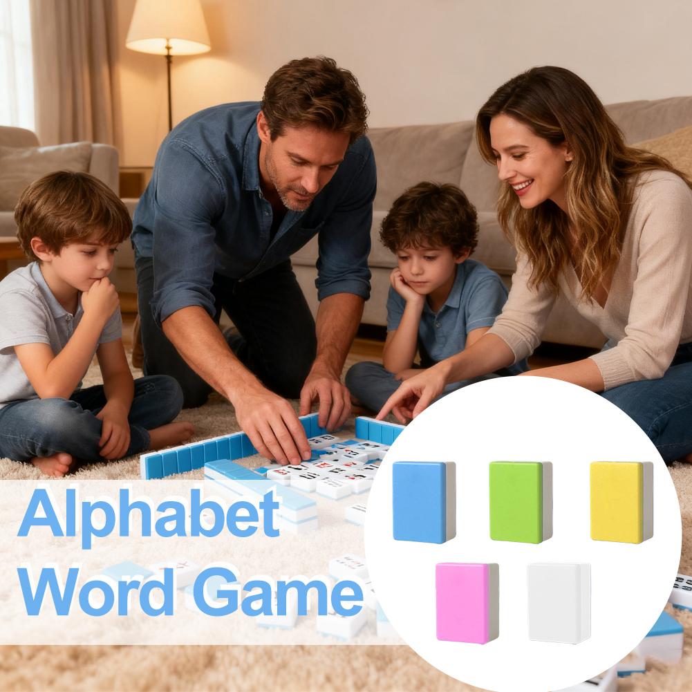 Party Games Kids And Adults - Kids Alphabet Mahjong Set Word Spelling