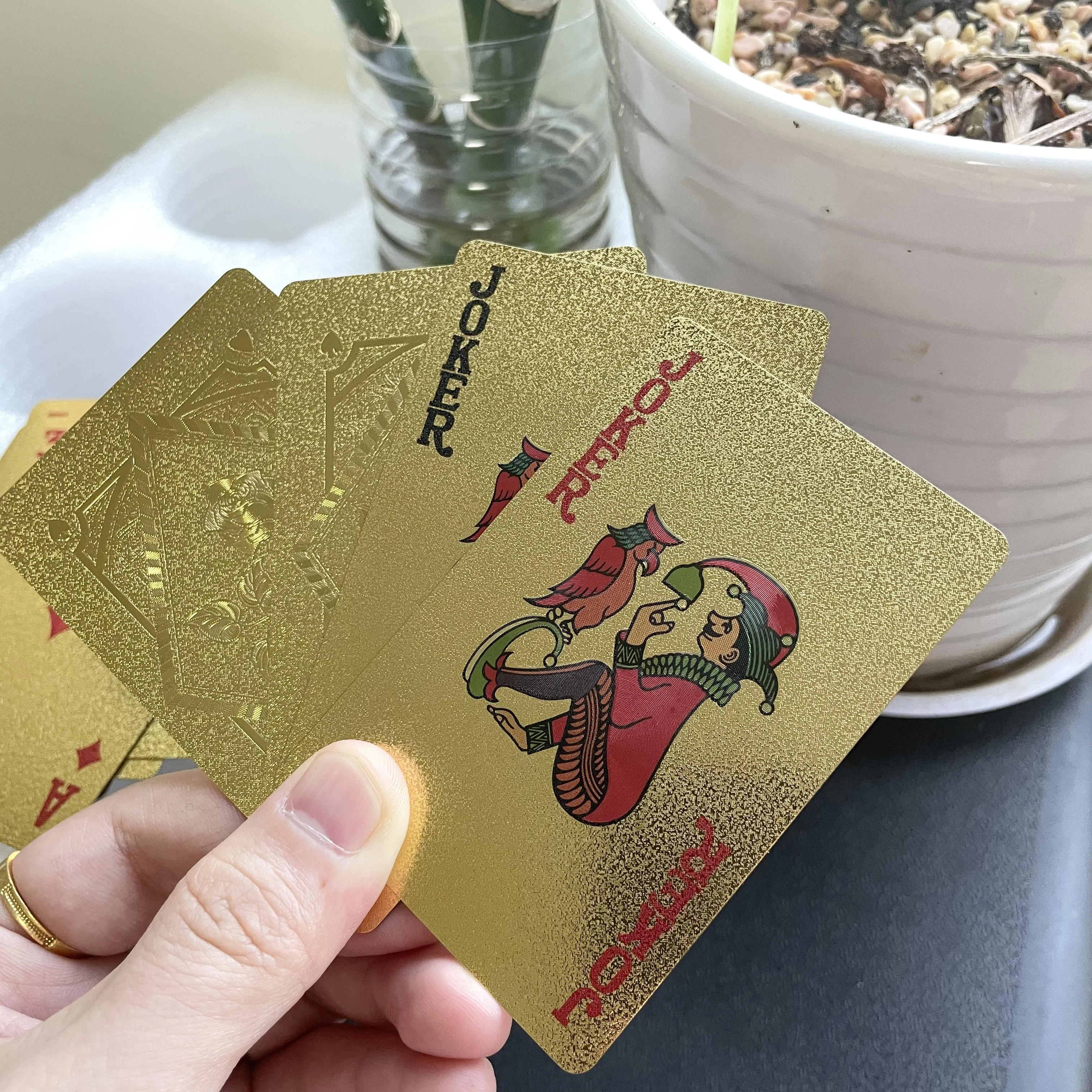 Gold Foil Skull Poker Cards Wa - Party Games Using Playing Cards incelemesi ve fiyatı