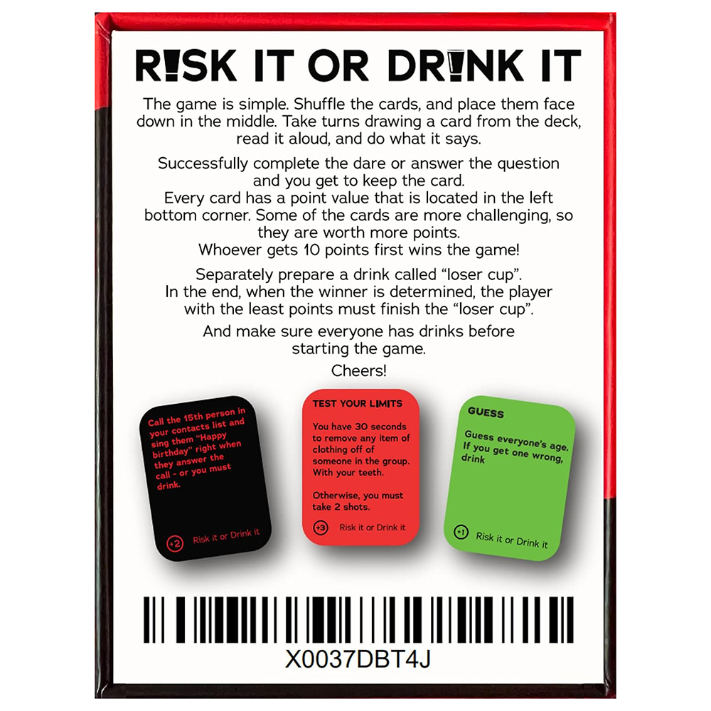 Risk It Or Drink It Fun Party  - Party Games Adults Drinking incelemesi ve fiyatı