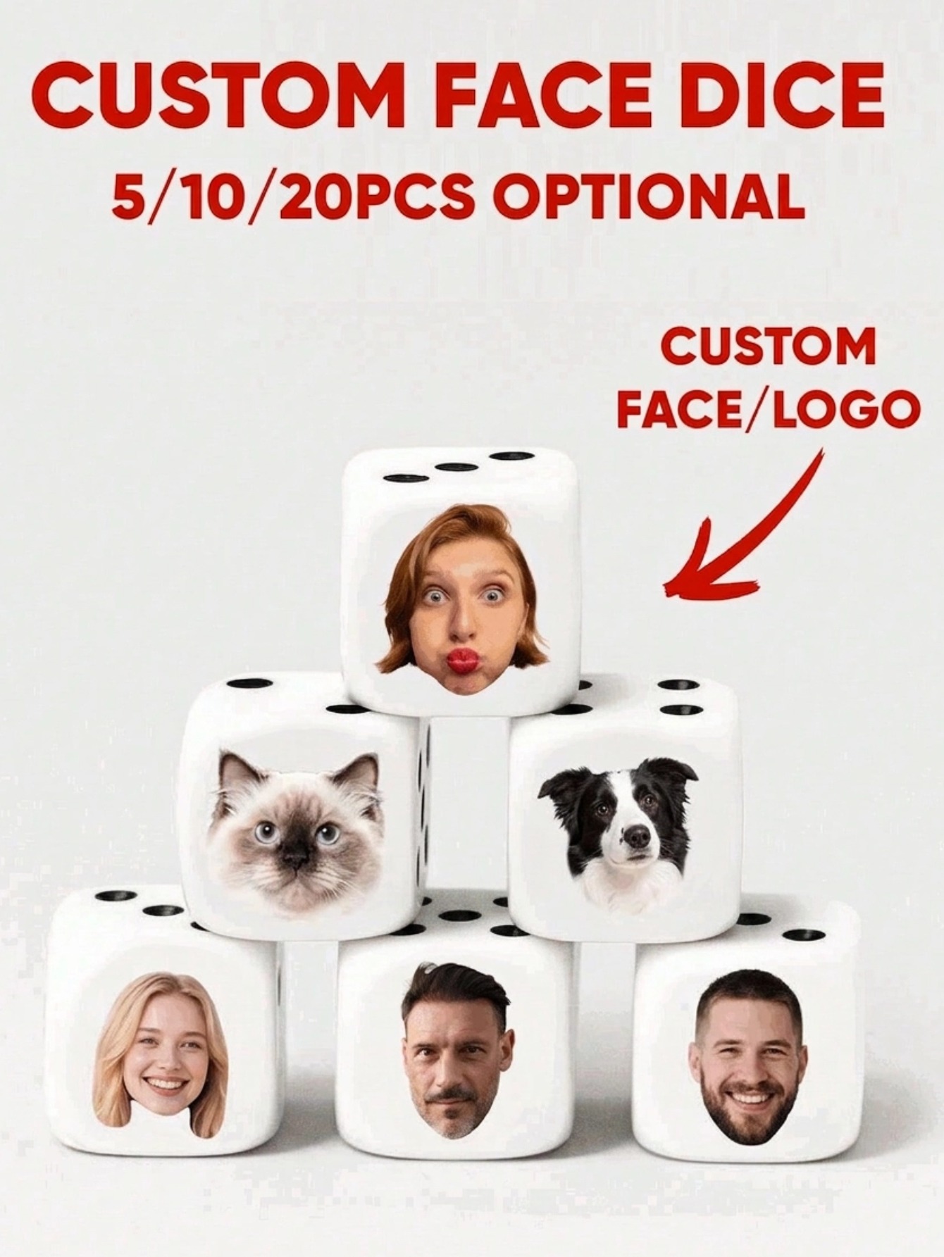 Custom Face Dice Personalized  - Party Games Easter incelemesi ve fiyatı