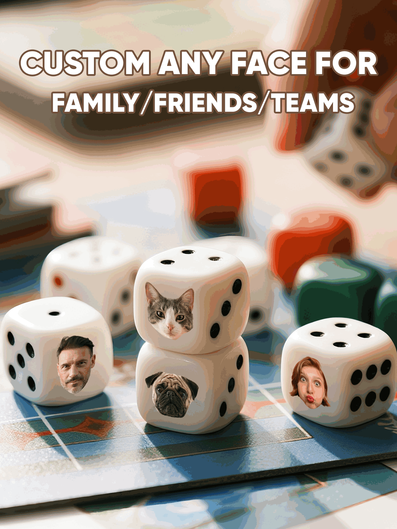 Custom Face Dice Personalized  - Party Games Easter incelemesi ve fiyatı