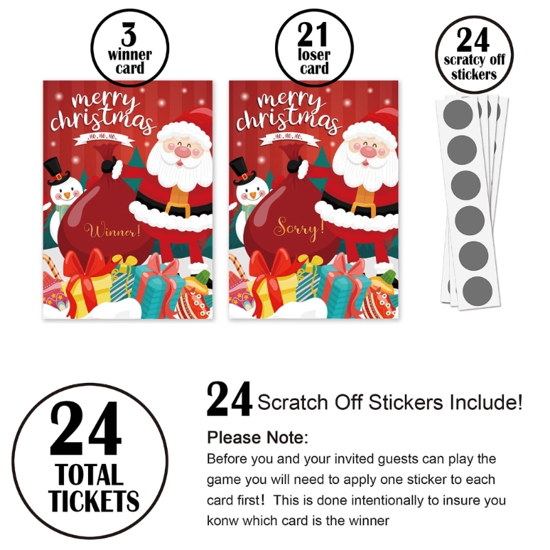 24pcs/set Christmas Festive Sc - Party Games At Wedding incelemesi ve fiyatı