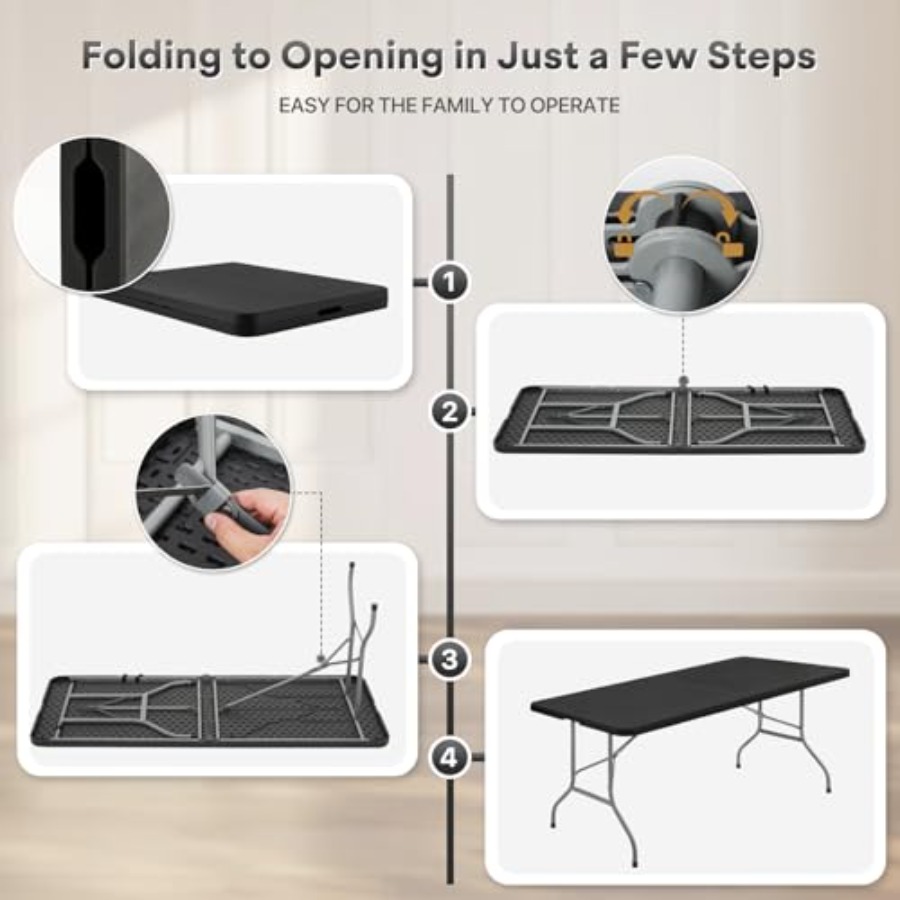 6ft Folding Table for card gam - Party Games Using Cards incelemesi ve fiyatı