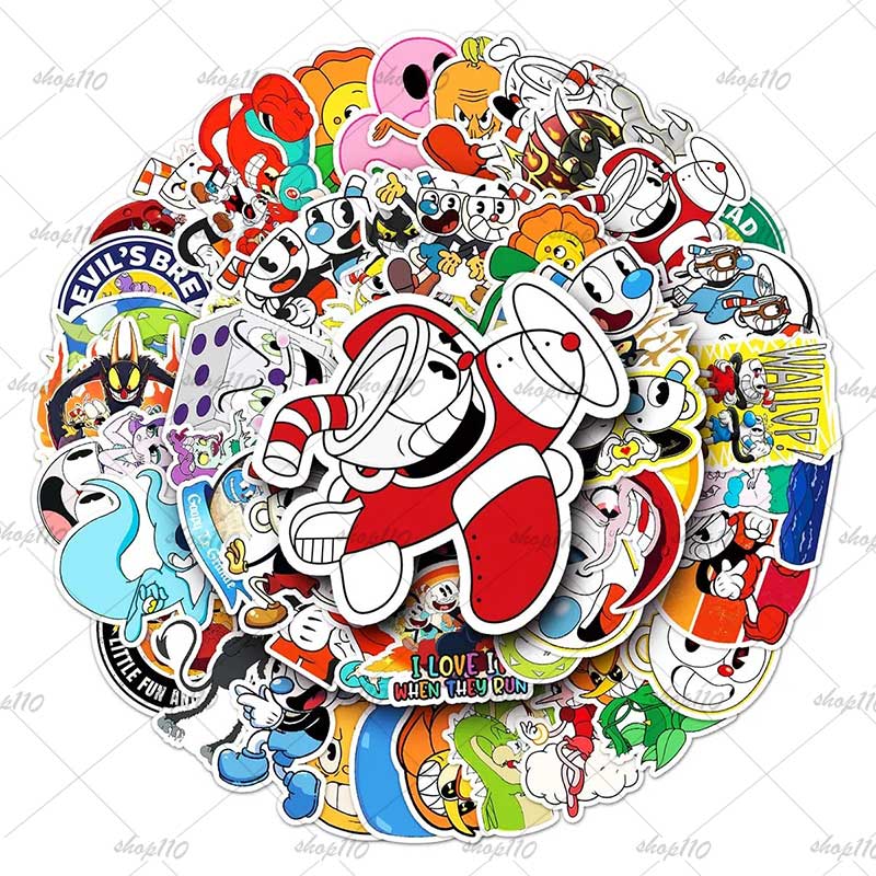 Cuphead Sticker Boy Game Gift  - Party Games Baby Shower incelemesi ve fiyatı