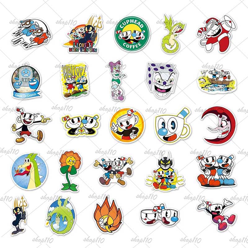 Cuphead Sticker Boy Game Gift  - Party Games Baby Shower incelemesi ve fiyatı