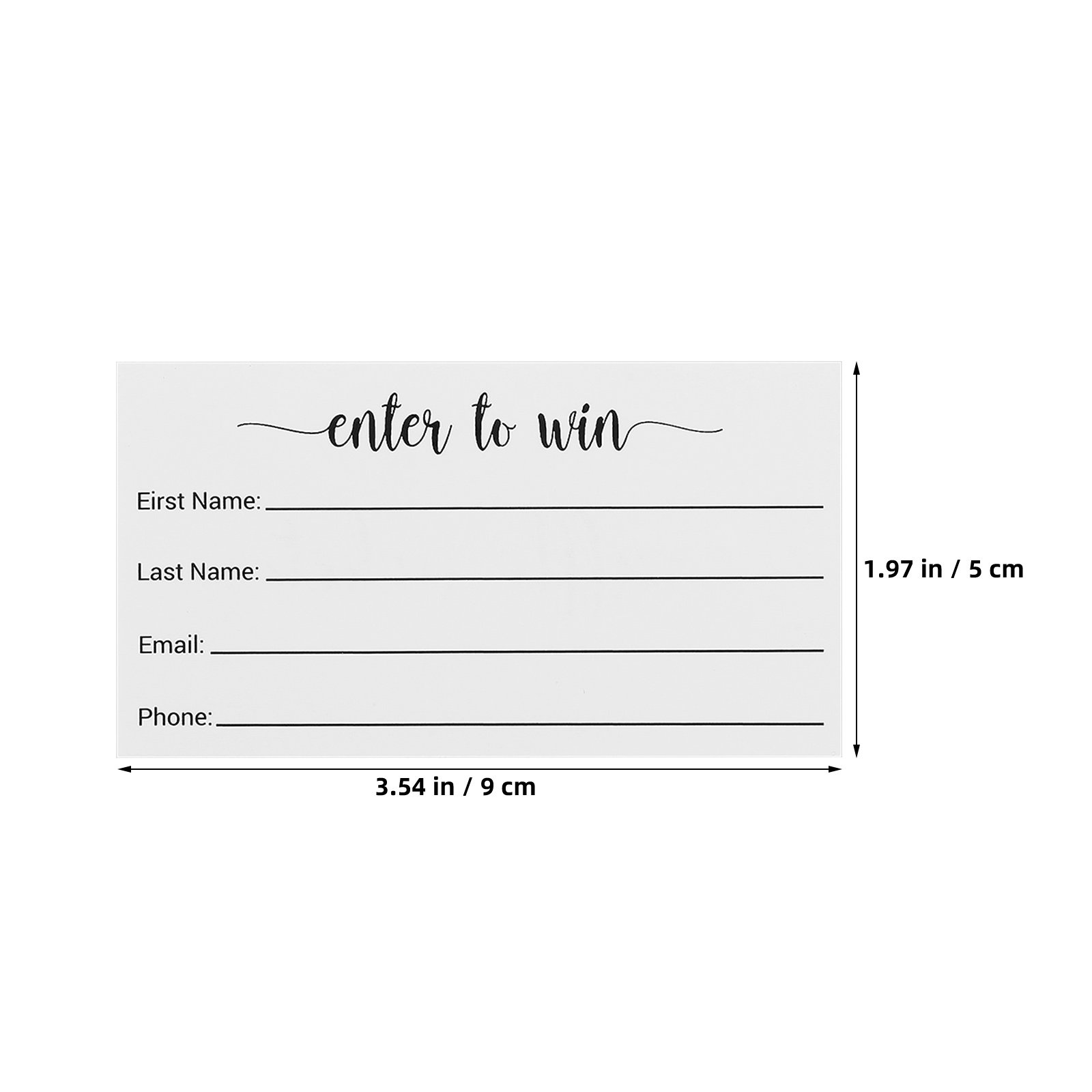 100Pcs Entry Form Cards Blank  - Party Games Using Cards incelemesi ve fiyatı