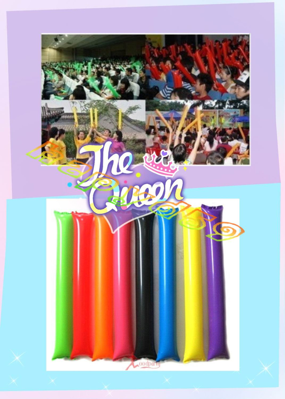 100pcs 60cm clapper ballon bea - Party Games Easter incelemesi ve fiyatı