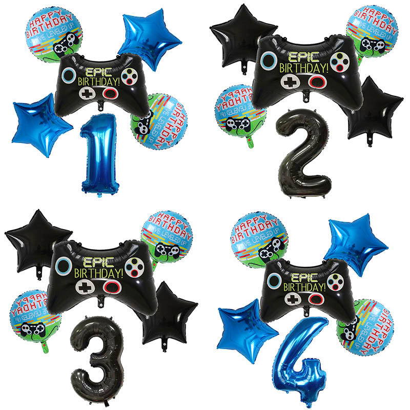 6pcs Gamepad Boy Game Foil Hel - Party Games Baby Shower incelemesi ve fiyatı
