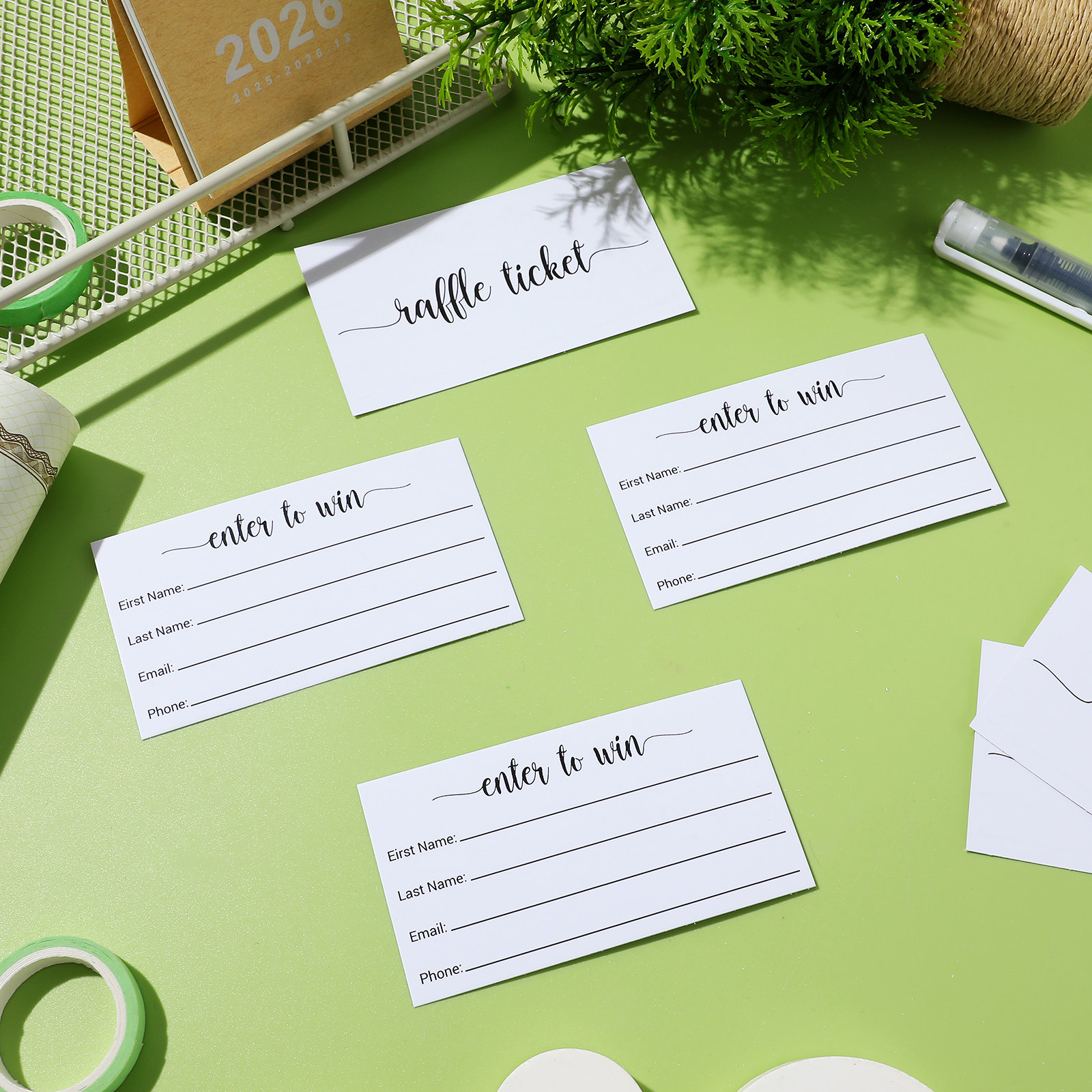 100pcs Raffle Ticket Cards Bla - Party Games Using Cards incelemesi ve fiyatı