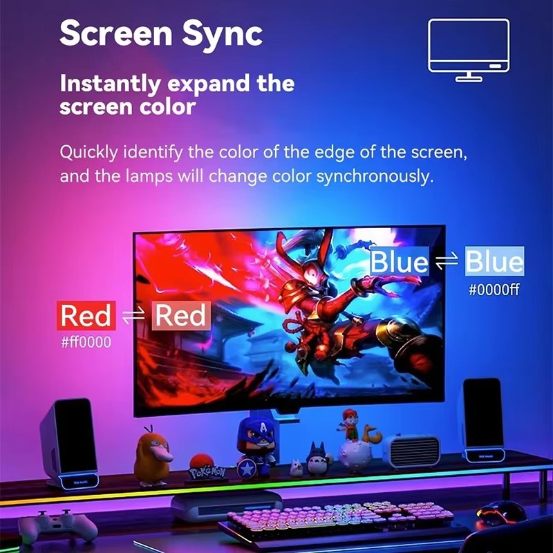 RGB Gaming Lights Strip Monito - Party Games Night incelemesi ve fiyatı