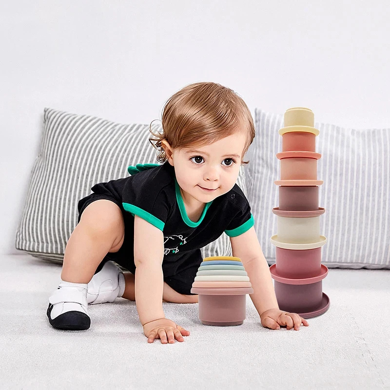 Baby Toys Stacking Cup Cartoon - Party Games Baby Shower incelemesi ve fiyatı