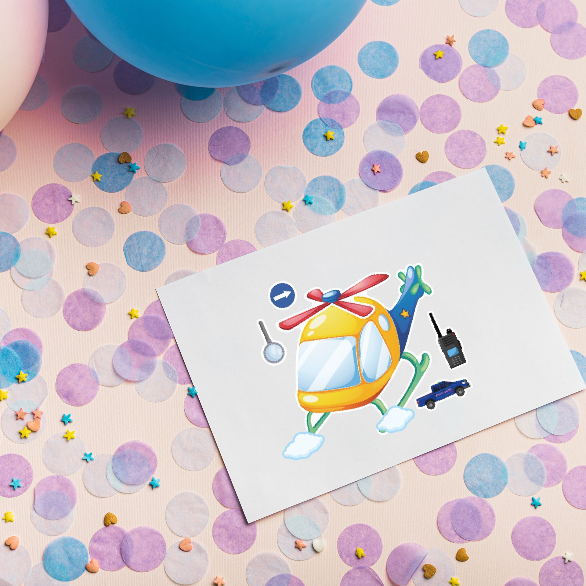 16Sheets Cartoon Vocation Poli - Party Games Baby Shower incelemesi ve fiyatı
