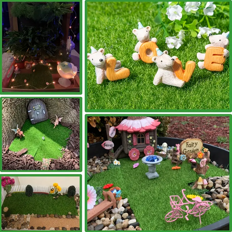 3 pieces of fairy garden grass - Party Games Baby Shower incelemesi ve fiyatı