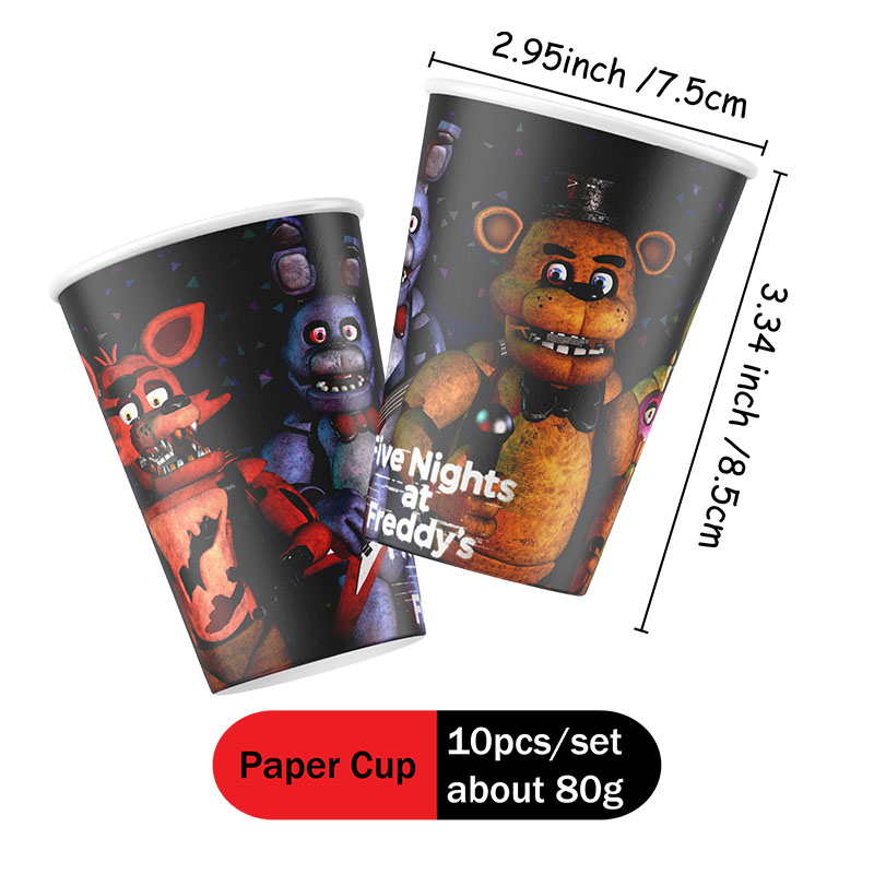 FNAF Themed Paper Plate Cups C - Party Games At Wedding incelemesi ve fiyatı