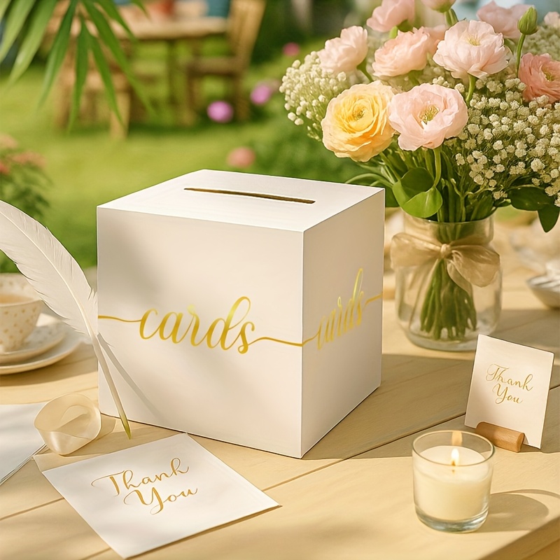 4pcs White Wedding Card with G - Party Games Baby Shower incelemesi ve fiyatı