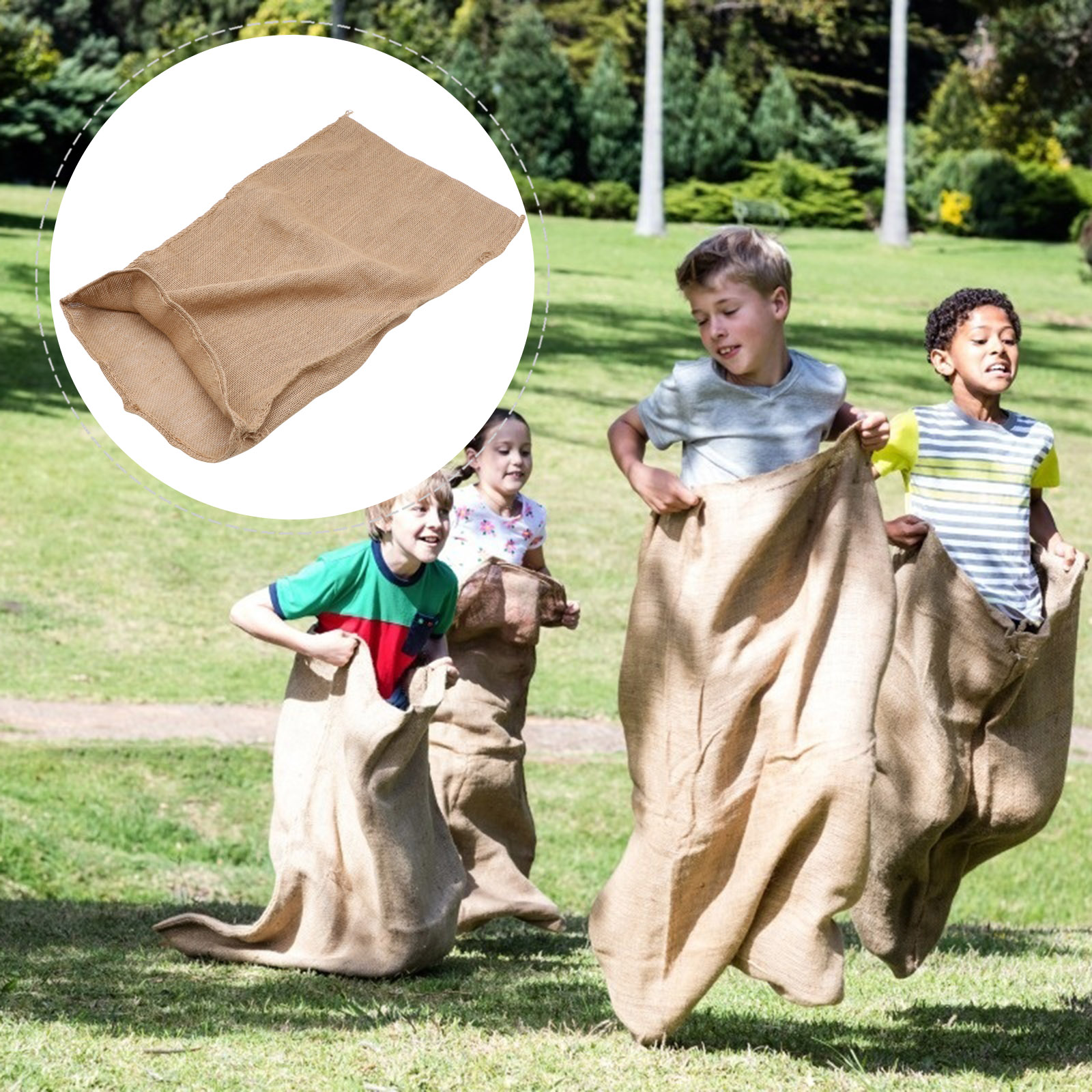1pc Large Burlap Bag Multi-Fun - Sack Race Bag incelemesi ve fiyatı