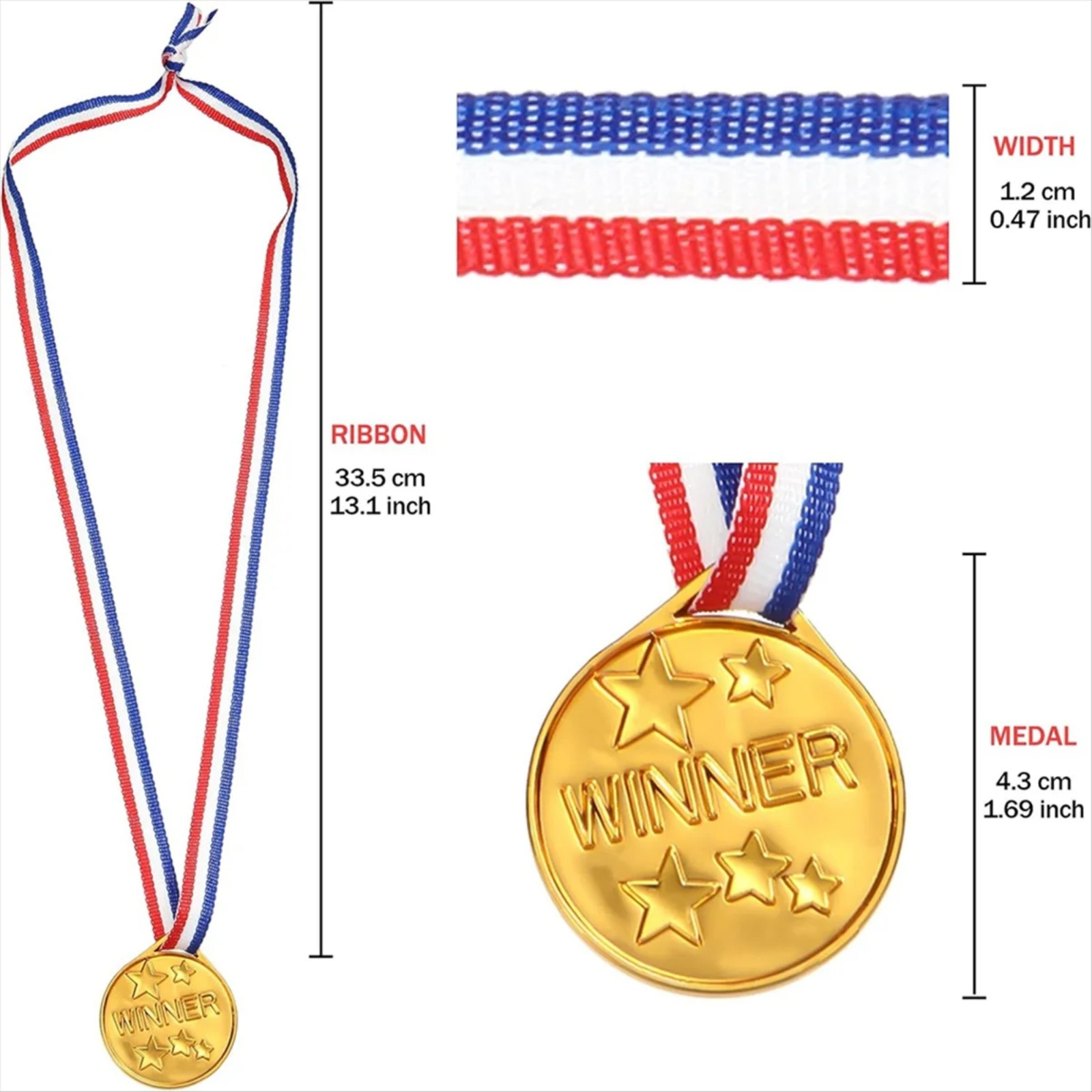 30Pcs Plastic Gold Winners Med - Party Games Easter incelemesi ve fiyatı