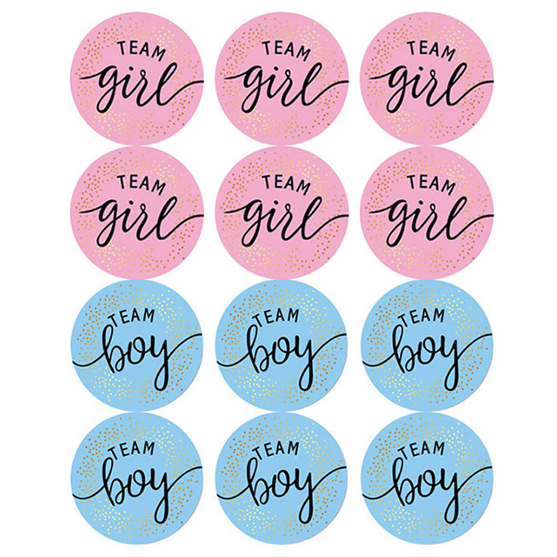 60Pcs Gender Reveal Stickers f - Party Games Baby Shower incelemesi ve fiyatı